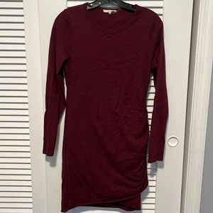 Women’s rushed long sleeve dress